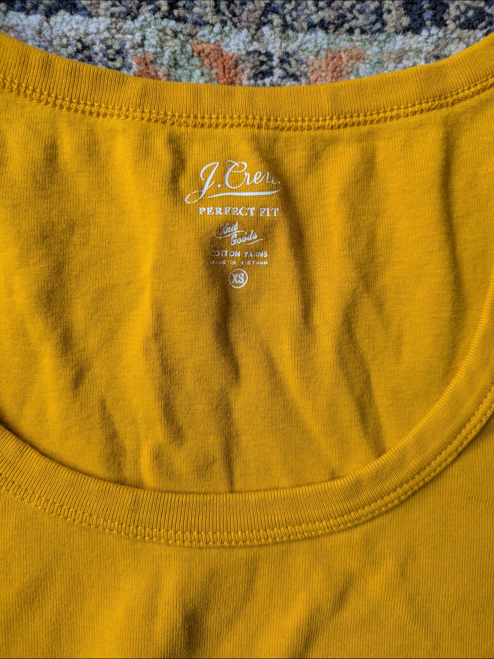 J. Crew Perfect Tee Scoop Neck Short Sleeve - Mustard - Picture 2 of 3